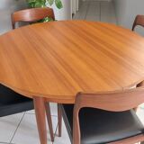 Scandinavian extendable table, vintage teak, 1970s