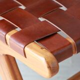 Pair of Teak & Leather heaters - model "Los Angeles" - Olivier de Schrijver