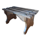 Antique wooden footrest
