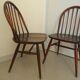 pair of Ercol Windsor BSHG 1960 2056 vintage decor dining chairs 60s