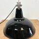 Industrial Black Enamel Factory Lamp with Cast Iron Top, 1960s