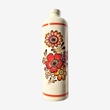 Bouteille en gres décor de fleurs de grespot digoin vers 1960/1970