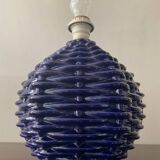 Vintage enameled ceramic lamp base from the 70s