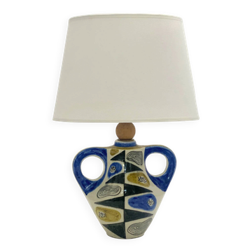 Lampe en céramique à motifs