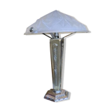 Art Deco period lamp in glass and brass