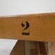 Chaise haute, chaise pivotante et chaise d'écolier en bois, années 1950