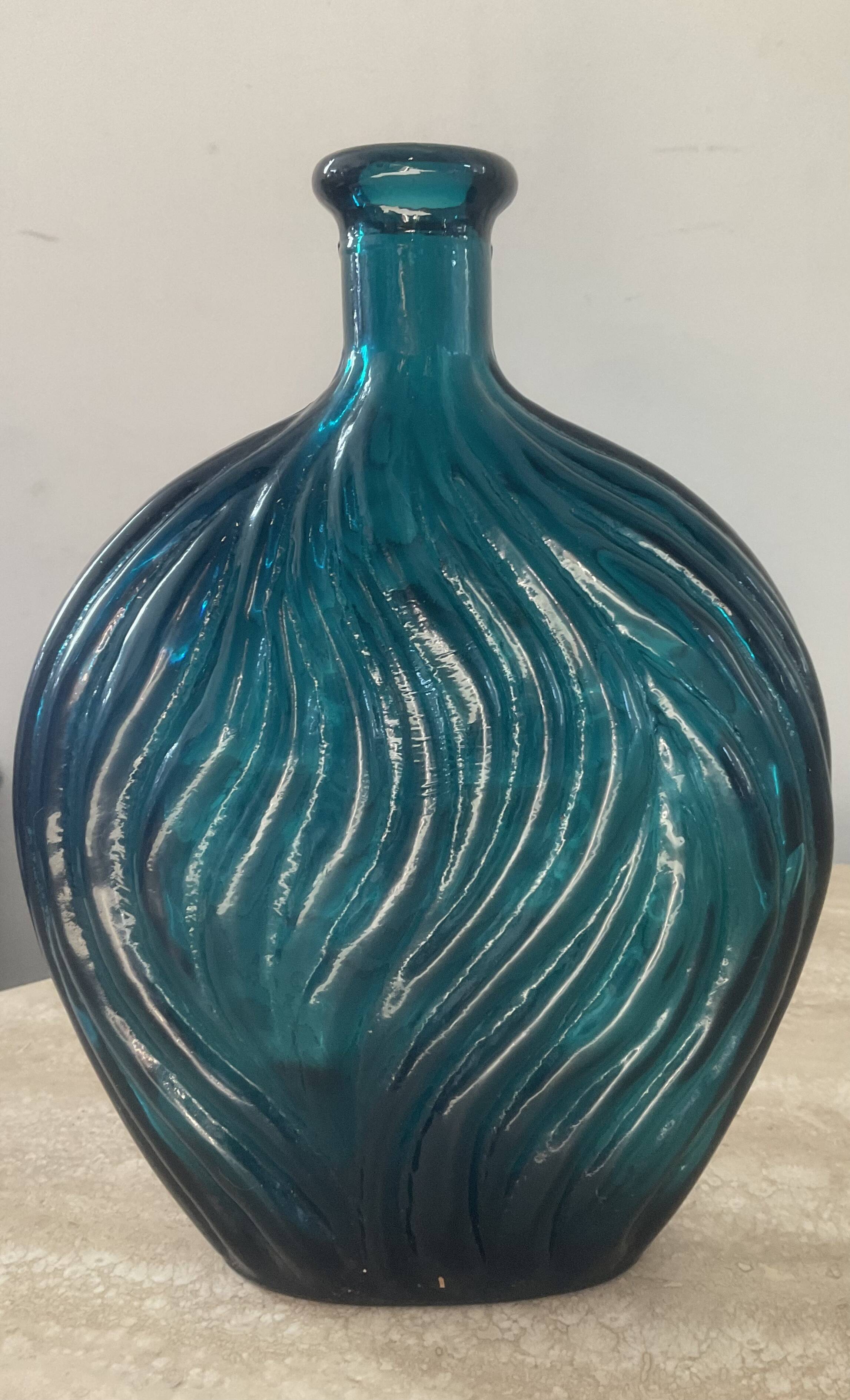 Vintage pressed glass paste vase