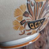 Salad bowl Creil and Montereau pattern Carnations