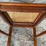 4 chaises anciennes style Louis XVI en bois et cannage, XIXème s.