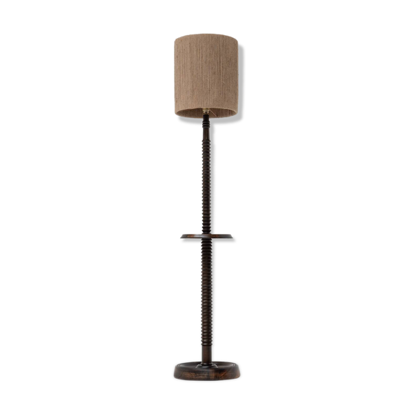 Lampadaire en bois tourné, France années 1950 — Beyit