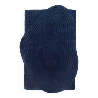 Niwa Hand-Carved Rug, Navy