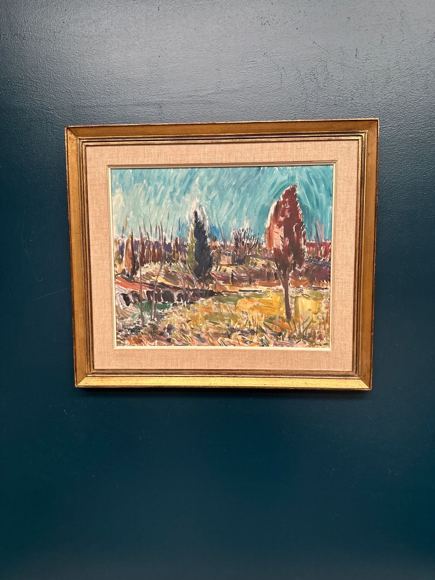 Original Swedish Oil On Canvas – “Landscape” By Arvid Herbert