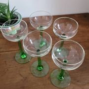 Lot de 5 verres à pied vin blanc d'Alsace