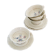 Set of 4 tea cups, porcelain Old Royal Factory of Limoges, Vintage