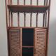 Rattan shelf with flaps