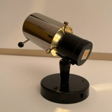 Vintage Zodiac wall lamp by Jacques Biny, chrome and black, Lita 1950