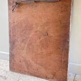 Antique wooden mirror hand-painted.