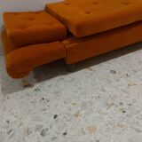 Sofa, daybed art deco, orange velvet