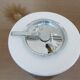 Pair of white opaline ceiling light 1970s