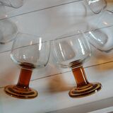 8 vintage wine/water stemmed glasses