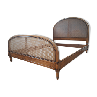 Adult double bed in Wicker caning