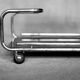 Vintage Mid-Century German Modern Bauhaus Chrome & Glass Serving Trolley