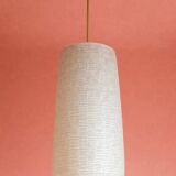 Vintage 1950 glass cylinder pendant light