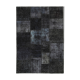 Handmade anatolian vintage 172 cm x 241 cm black patchwork carpet