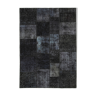 Tapis 172 cm x 241 cm noir patchwork