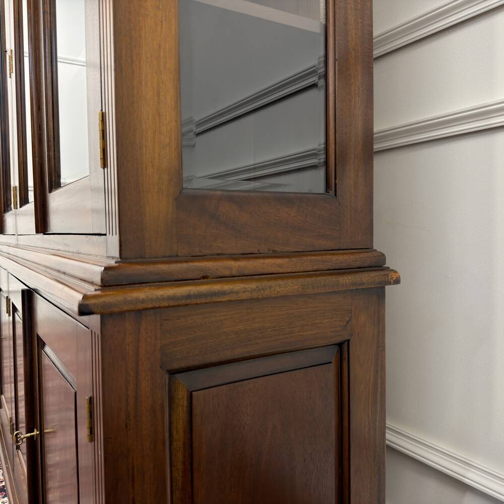 Large English Bookcase with Glass Doors
