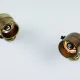 Pair of Vintage Gold-Toned Tube-Style Wall Spotlights With Patina