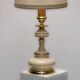 Lampe Cenacchi surdimensionnée beige et or. Vers 1980.