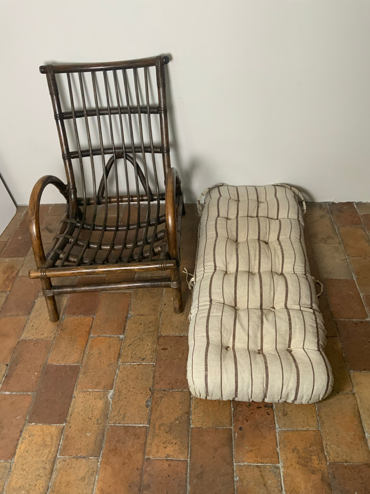 Fauteuil en rotin 1970