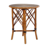 Vintage rattan table bamboo Bohemian style