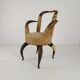 Rare 19th century highly decorative bull horn armchair (1870)