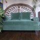 Vintage peacock rattan headboard 180 cm