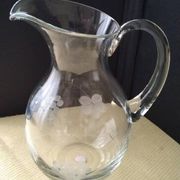 Cruche , carafe à eau en verre soufflé  1.650L