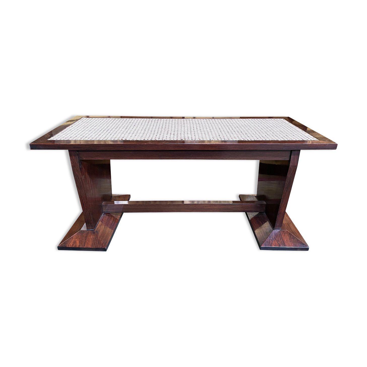 Bench in canework art deco period