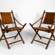 Pair of folding armchairs "safari", Japanese / colonial style