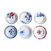 Set of 6 flower plates