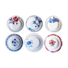 Set of 6 flower plates