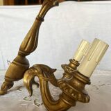 Pair of vintage painted wood wall lights