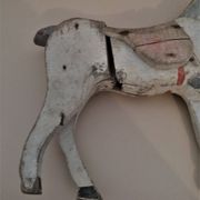 Jouet cheval en bois articulé ancien, début XXème