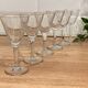 Set de 6 verres à liqueur en verre gravé