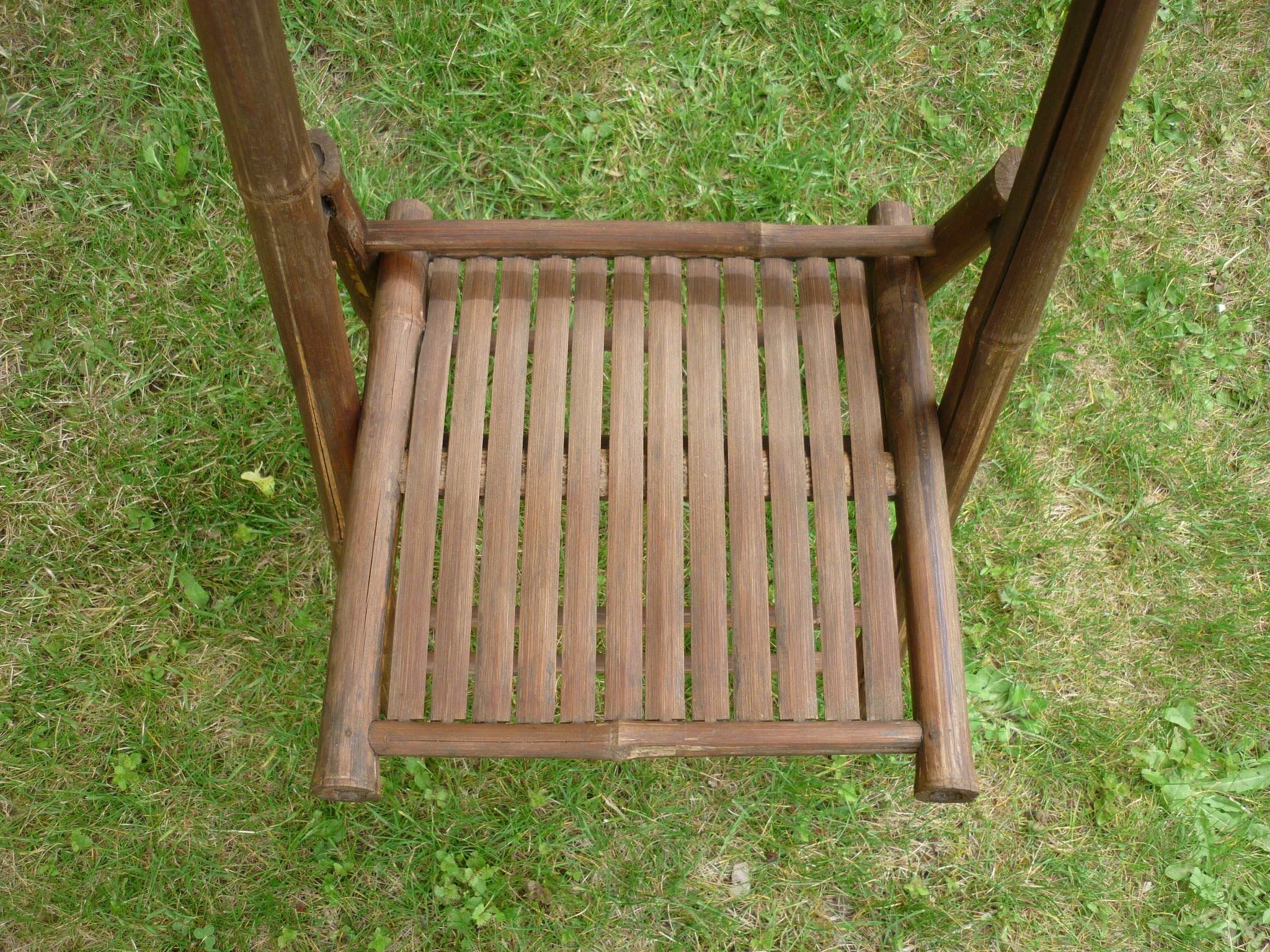 Chaise pliante enfant en bambou