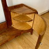 Art deco dressing table / psyche in walnut burl (1930)
