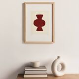 Abstract painting - Clio - dark terracotta - signed Eawy