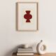 Abstract painting - Clio - dark terracotta - signed Eawy