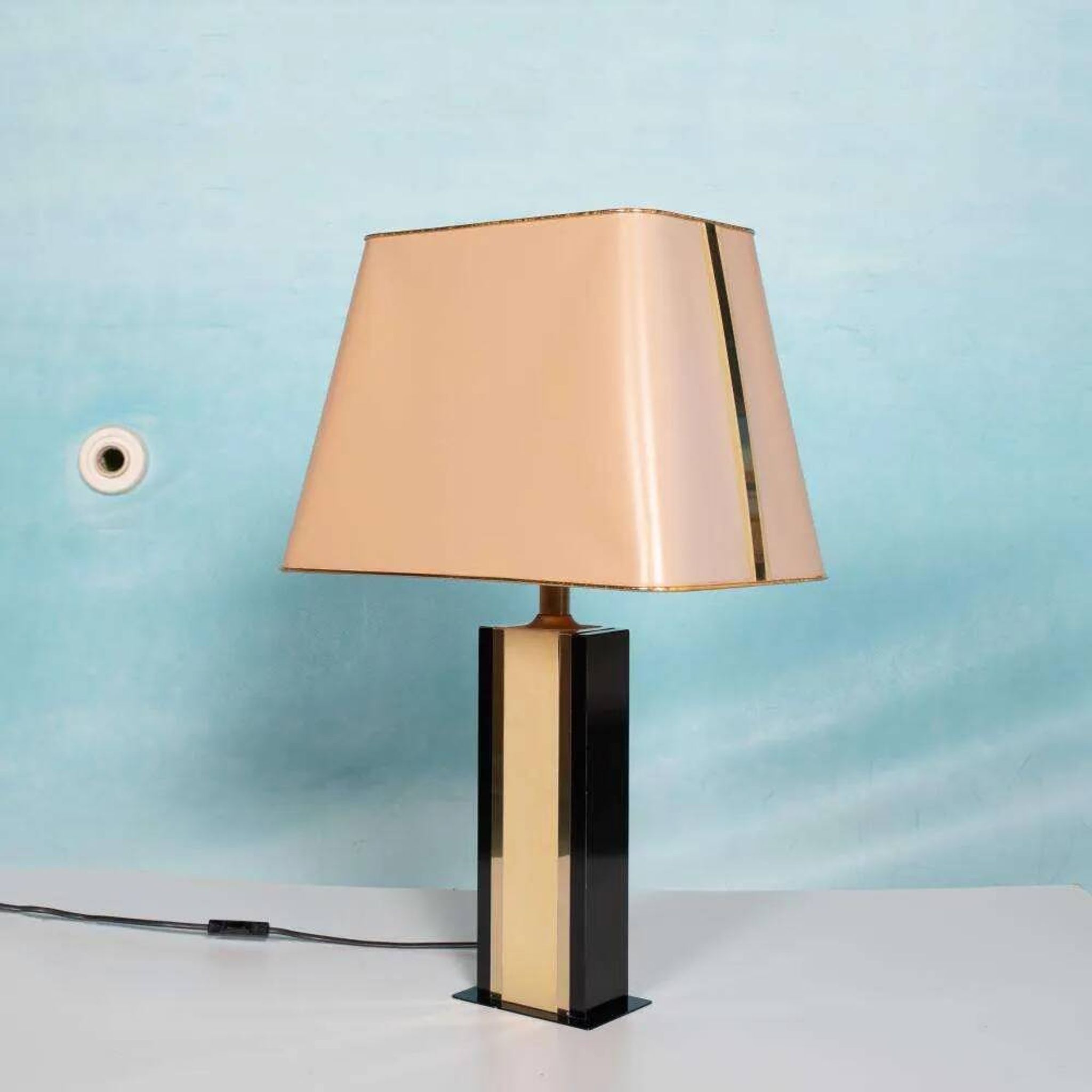 Lampe de table Regency de style hôtel vintage des années 70