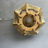 Mid century modern wooden table lamp 1960s